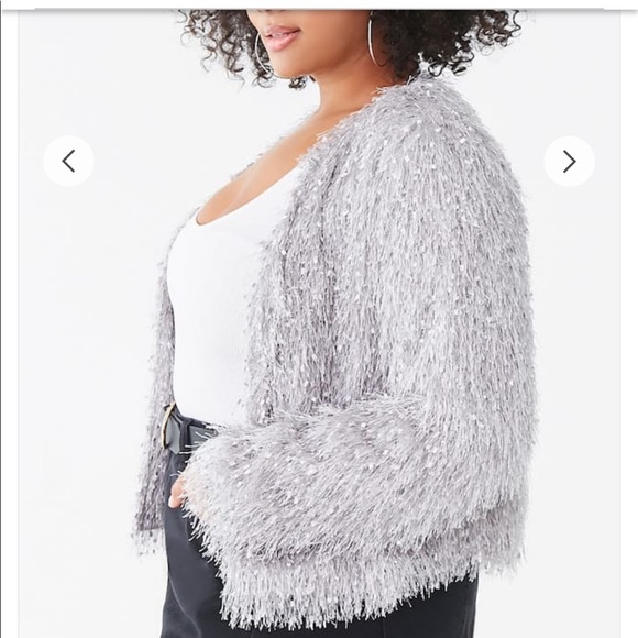 plus size shaggy jacket